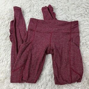 🔥$SALE$🔥 Lululemon Speed Tight *Rulu Mini Check Pique Bordeaux Drama Heathered